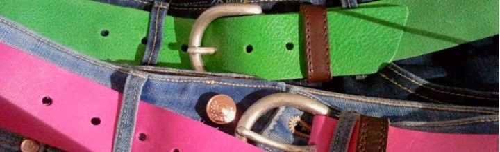 Green leather belt