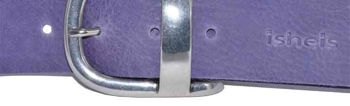 Ceinture cuir violet