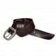 HE' GUM TIT brown leather belt 