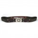 he school marron ceinture cuir