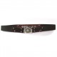 he school marron ceinture cuir